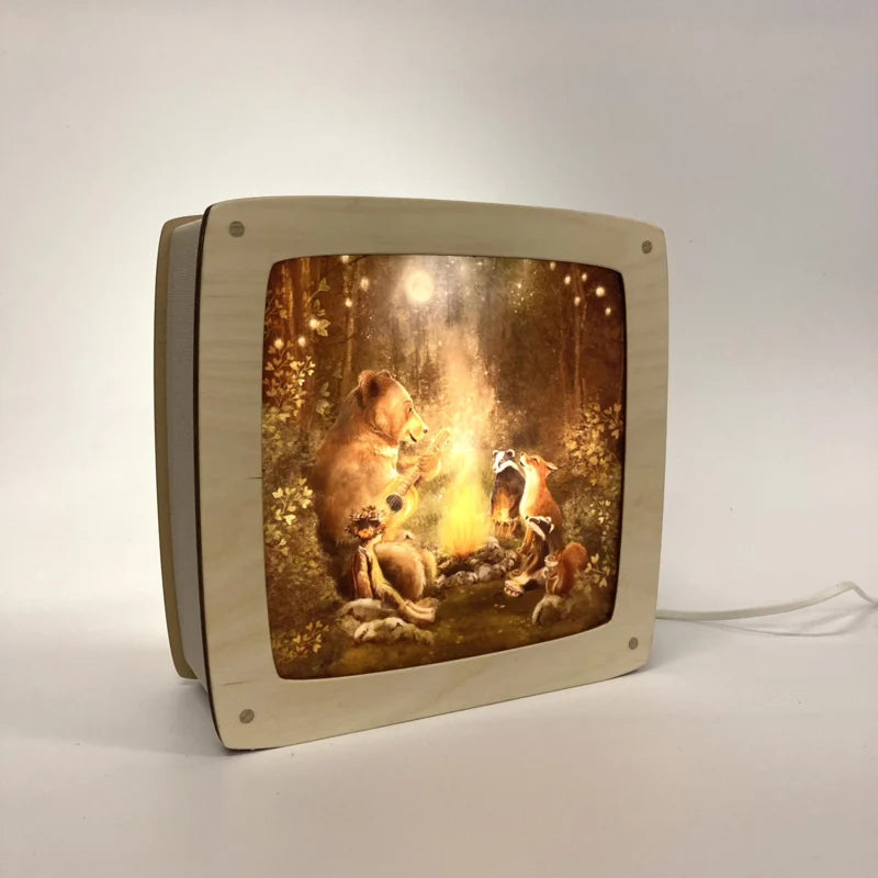 Plaat Seizoenenlamp/Raamhanger | Campfire Song