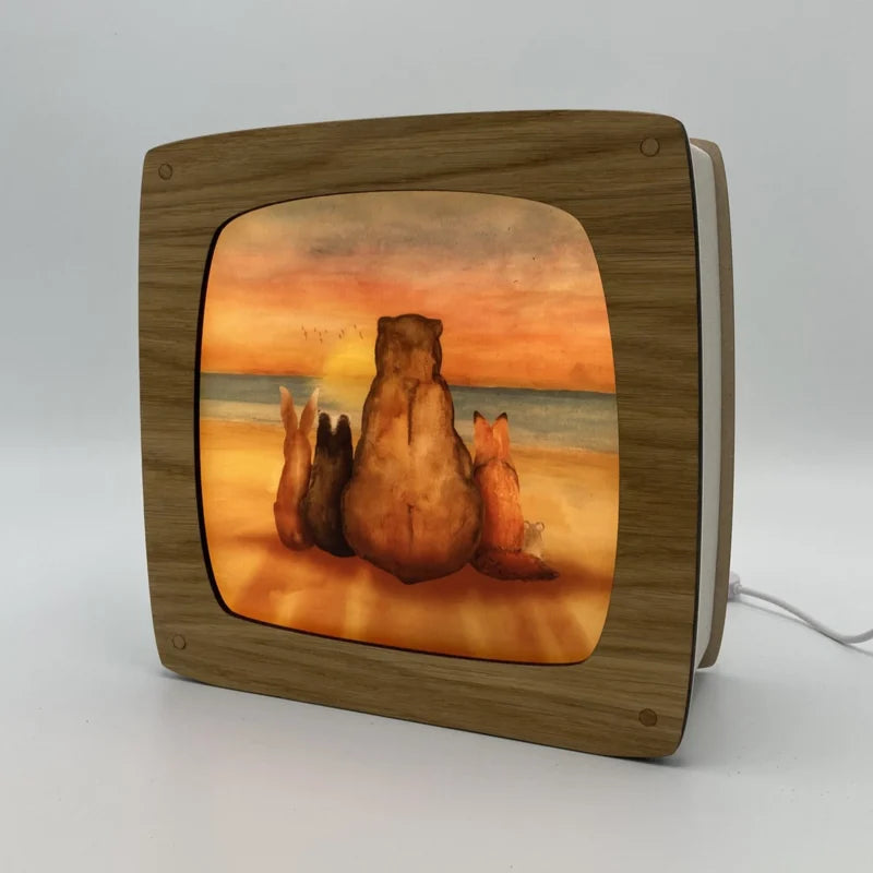 Plaat | Zonsondergang op het strand