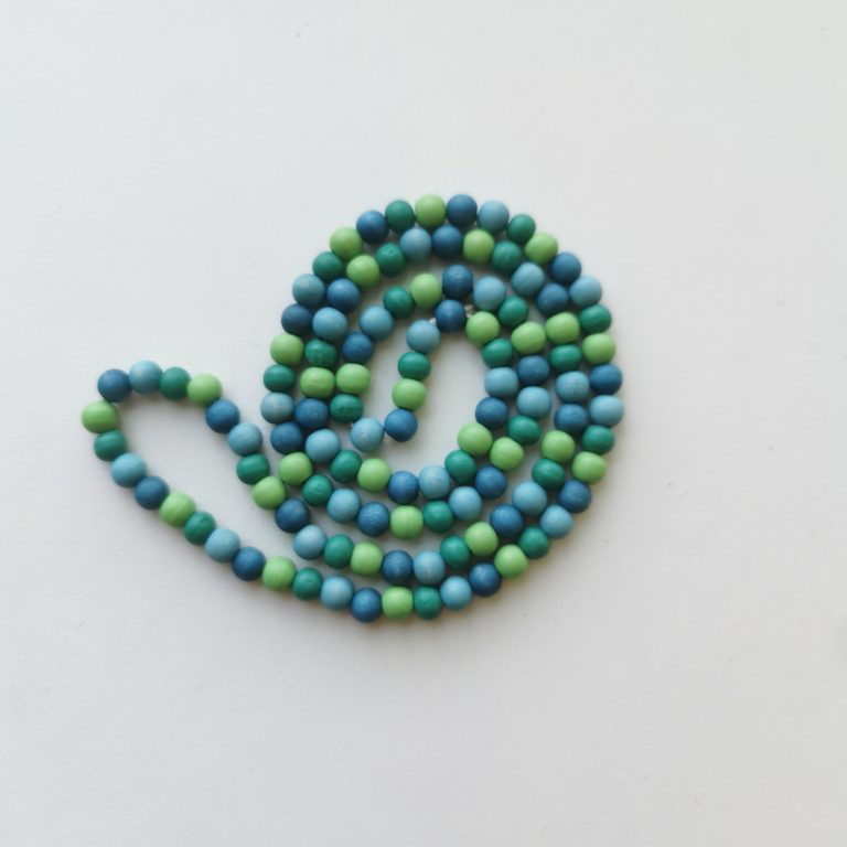 Houten Slingertje voor op 2 slingerpaaltjes | Blauw/Groen