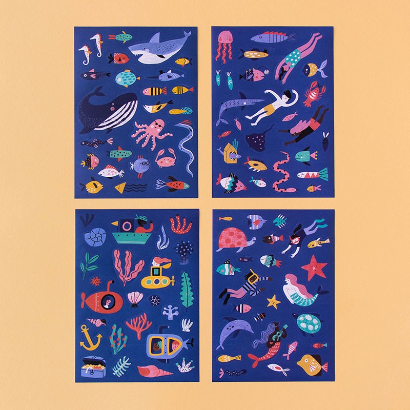 Herbruikbare Stickers | Sea