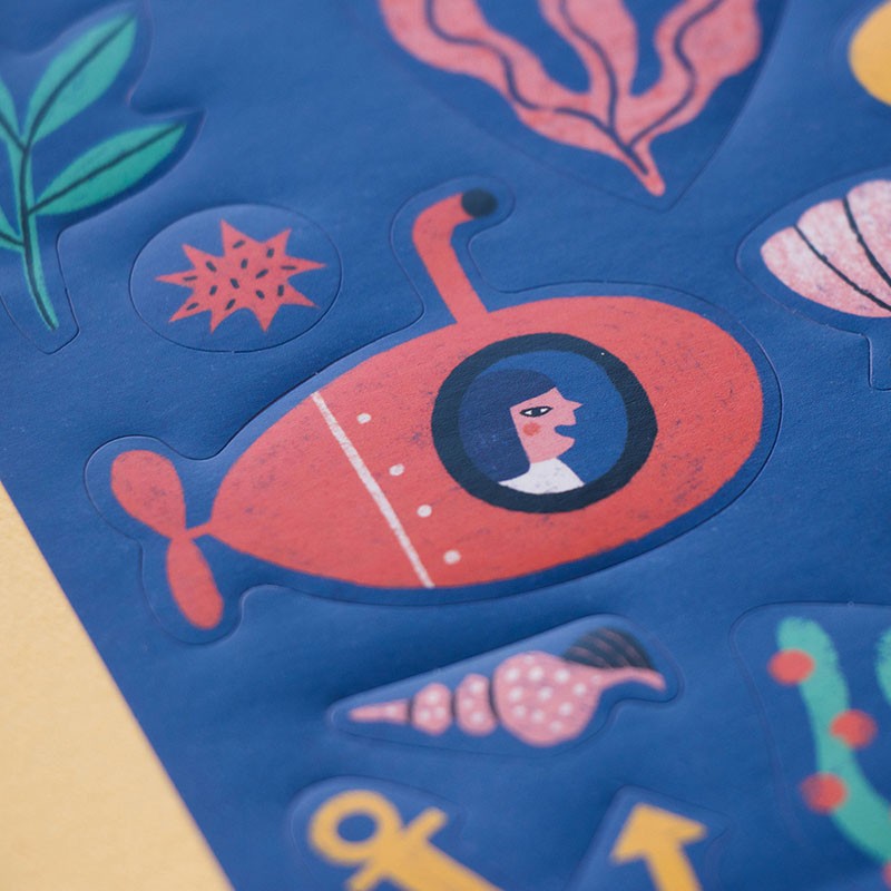 Herbruikbare Stickers | Sea