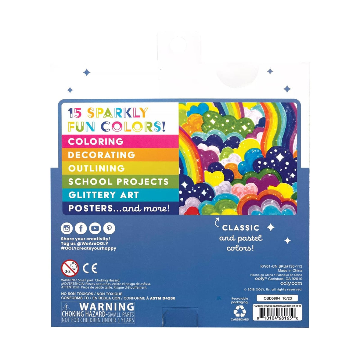 Glitter Stiften | Rainbow Sparkle Glitter Markers