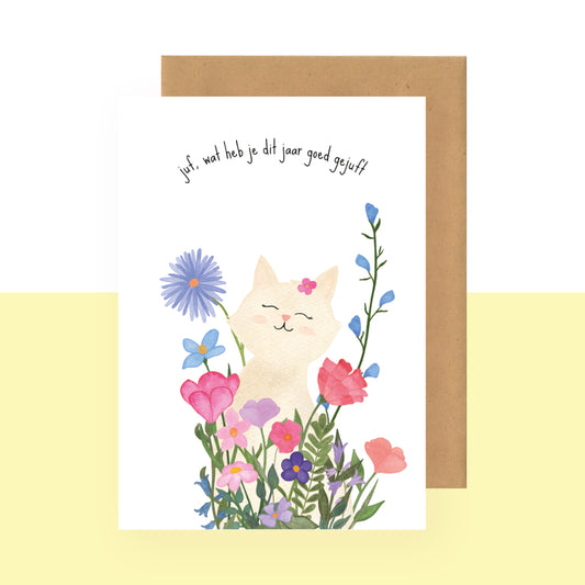 Wenskaart | Juf, wat heb je dit jaar goed gejuft!