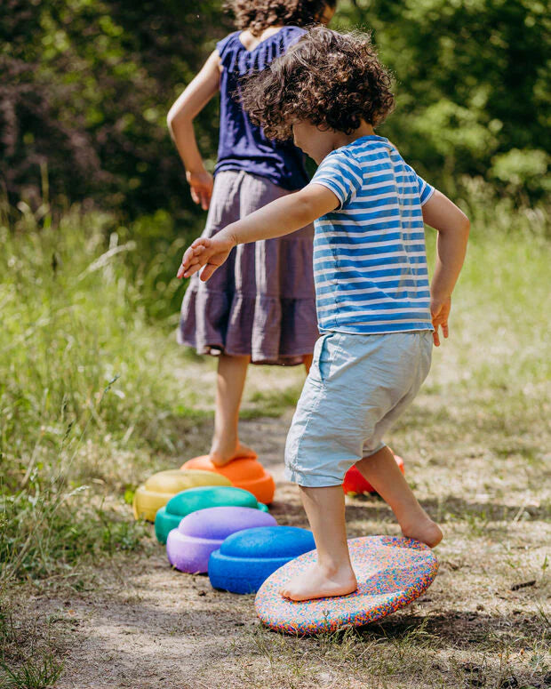 Stapelstein | ORIGINAL Regenboog Classic + Super Confetti Balanceerbord (SET 6 + 1)
