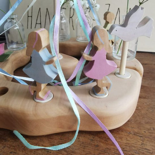 Houten Steker | Meisje Blauw