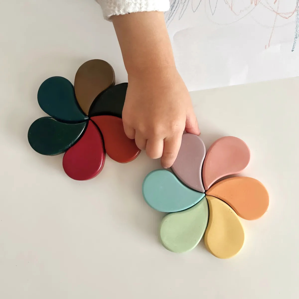 Natural Beeswax Crayons | Petals Pastel + Classic