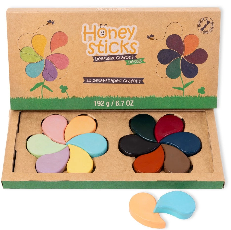 Natural Beeswax Crayons | Petals Pastel + Classic