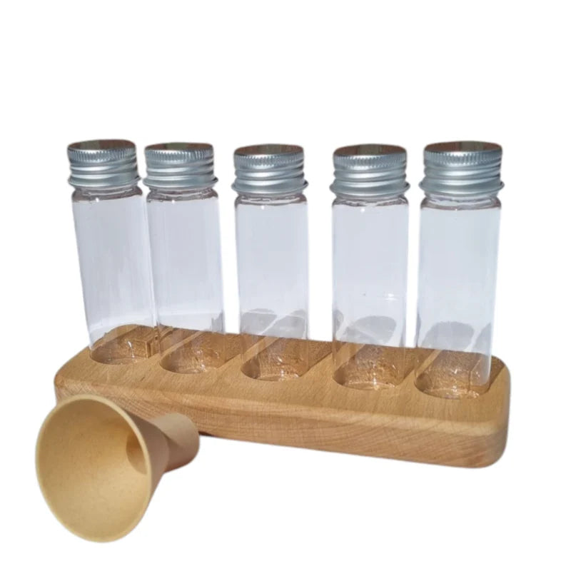Potionplay Houder met 5 Flesjes & Trechtertje