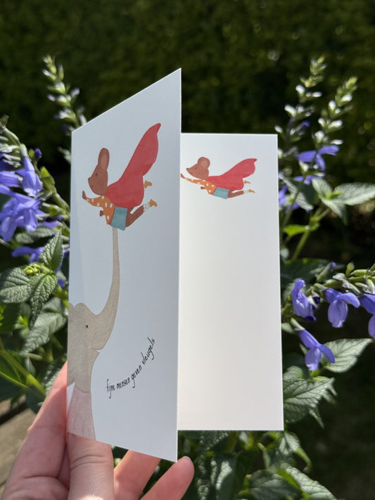 Dubbele Wenskaart | Fijne mensen geven vleugels (op = op)