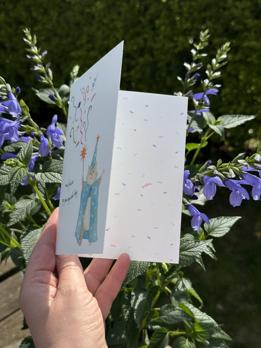 Dubbele Wenskaart | Veel plezier op jouw speciale dag