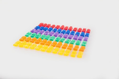 Tellen & Sorteren | Doorschijnende Auto's (72)