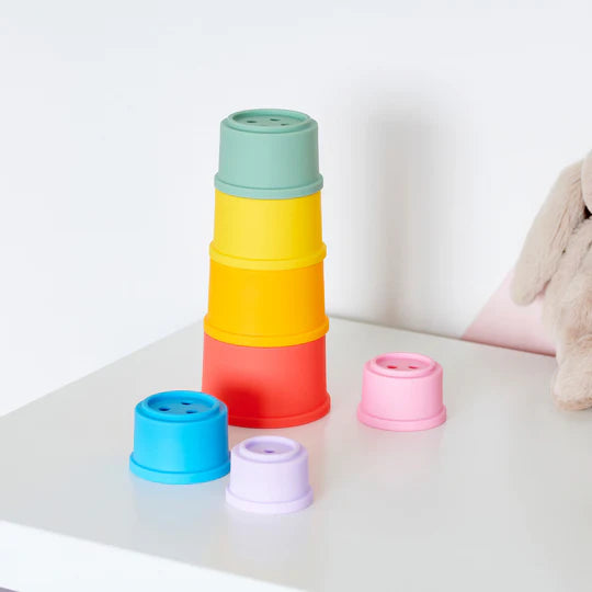 Silisoft Ronde Stapelbekers (regenboog)