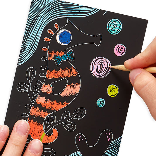 Kraskunst | Mini Scratch & Scribble - Friendly Fish