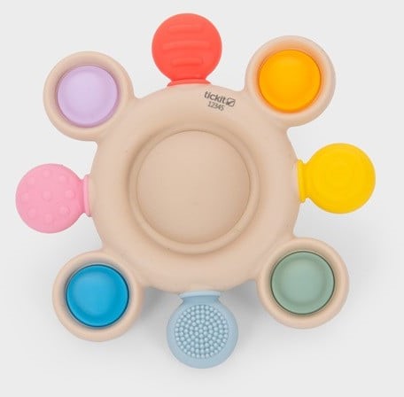 Silisoft Pop Rammelaar + Bijtvorm | Regenboog