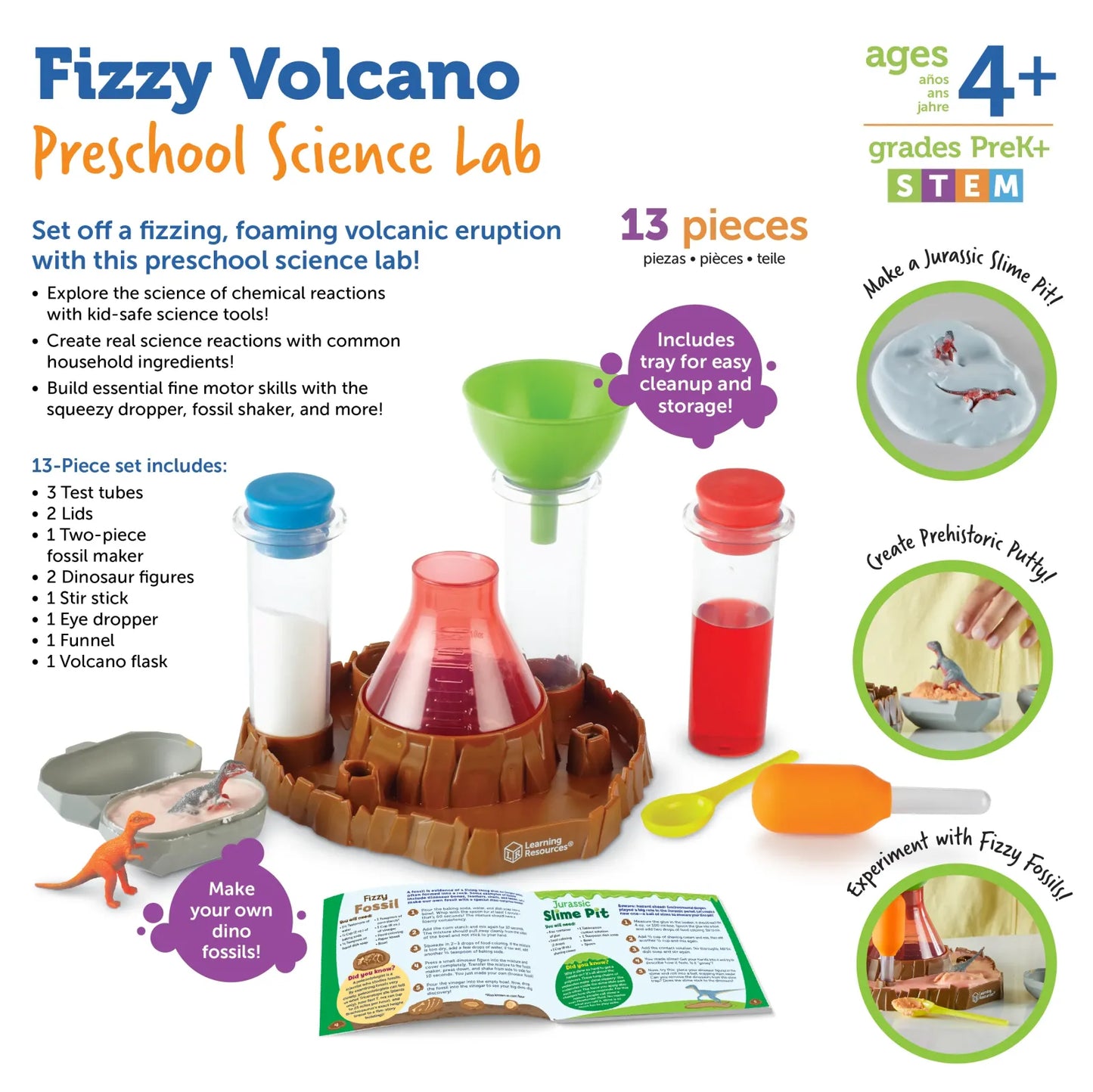 Fizzy Volcano Preschool Science Lab