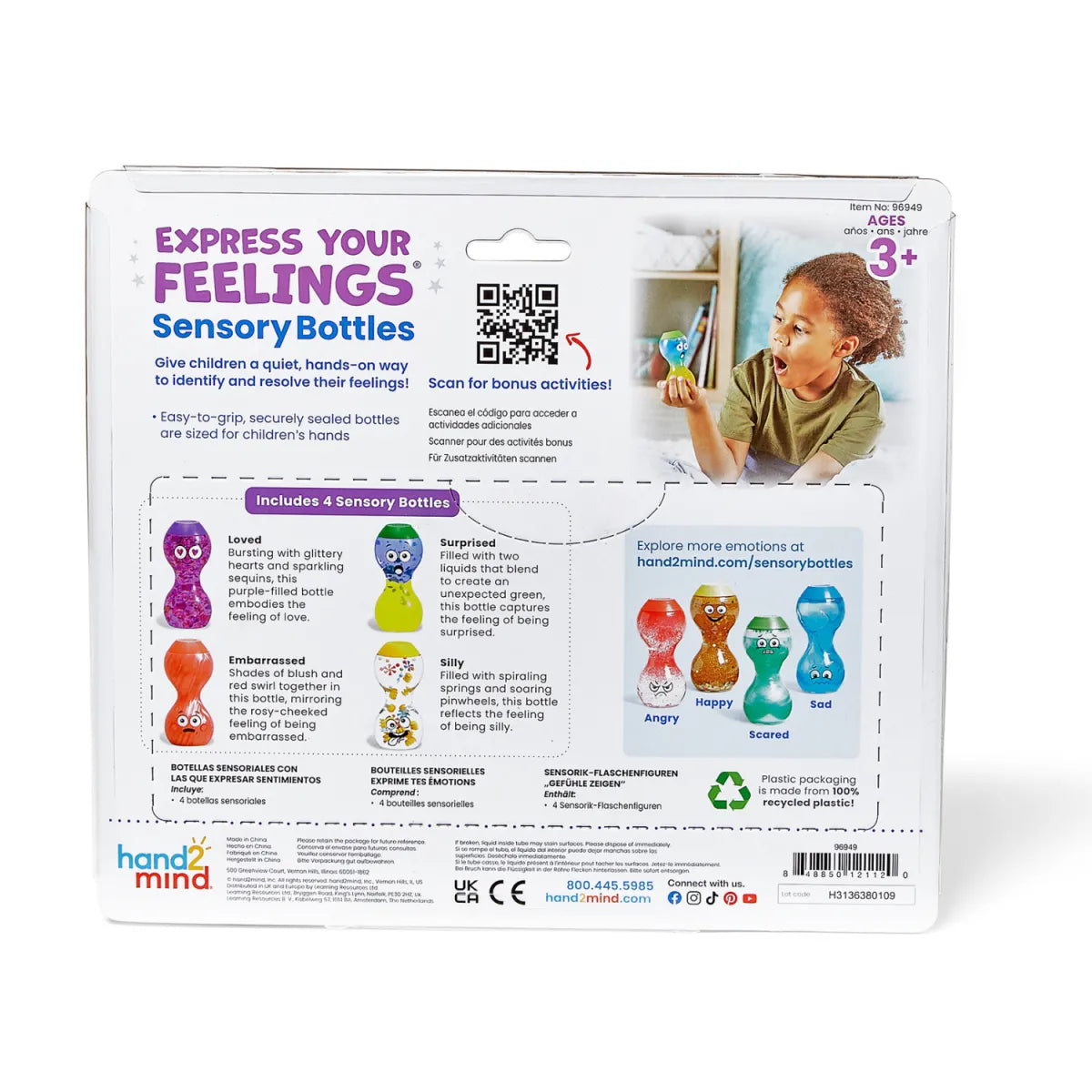 Set Sensorische Flessen | Express your feelings (verlegen, gek, verrast, geliefd)