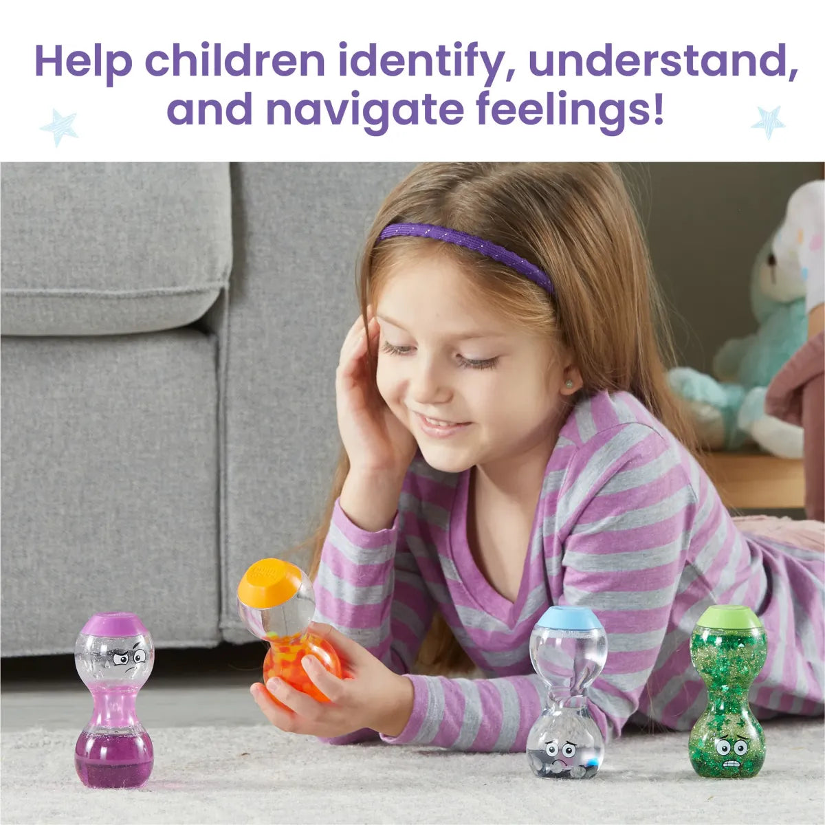 Set Sensorische Flessen | Express your feelings (opgewonden, ongeduldig, eenzaam, nerveus)