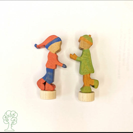 Houten Steker | Winterkindje Groen