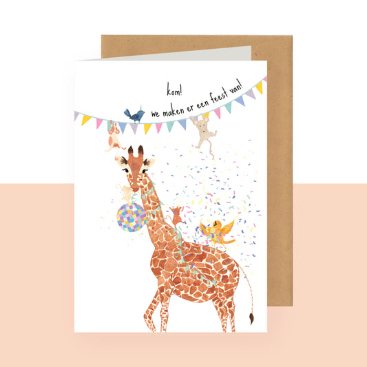 Dubbele Wenskaart | Kom we maken er een feest van