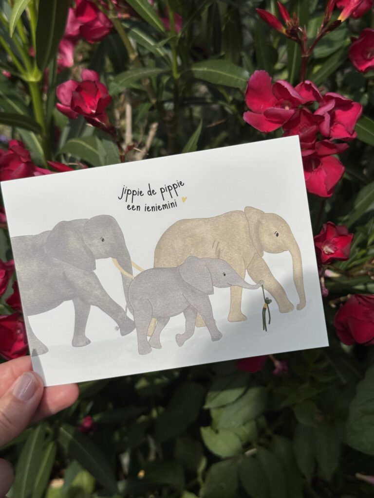 Wenskaart | Jippie de pippie een ieniemini