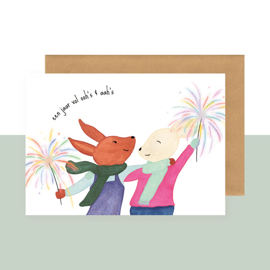 Wenskaart | Een jaar vol oohs en aahs