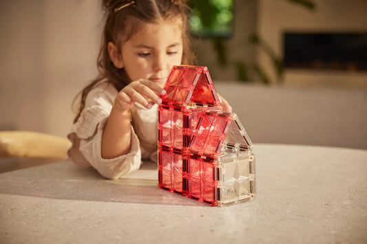 Glitter Tiles Pack Transparent/Pink (16)