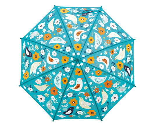 Kleurveranderende Paraplu | Bloemen & Vogels (3+)