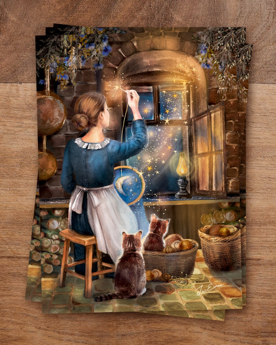 Ansichtkaart | The seamstress of stars