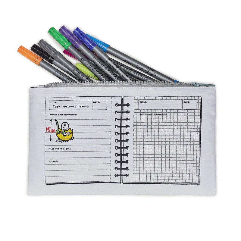 Etui to go | Dino (incl. uitwasbare textielstiften)