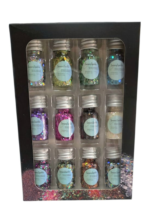 Set BIO-Glitter (12 potjes/kleuren)