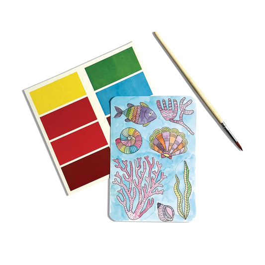 DIY Aquarel Kunstkit | Scenic Hues Ocean Paradise (8+)