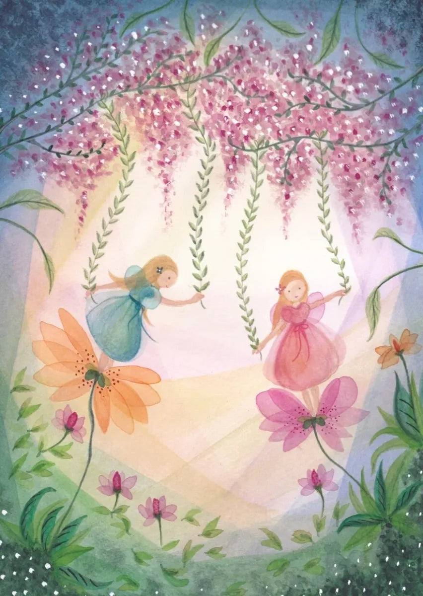 Ansichtkaart | Fairies with Flowers