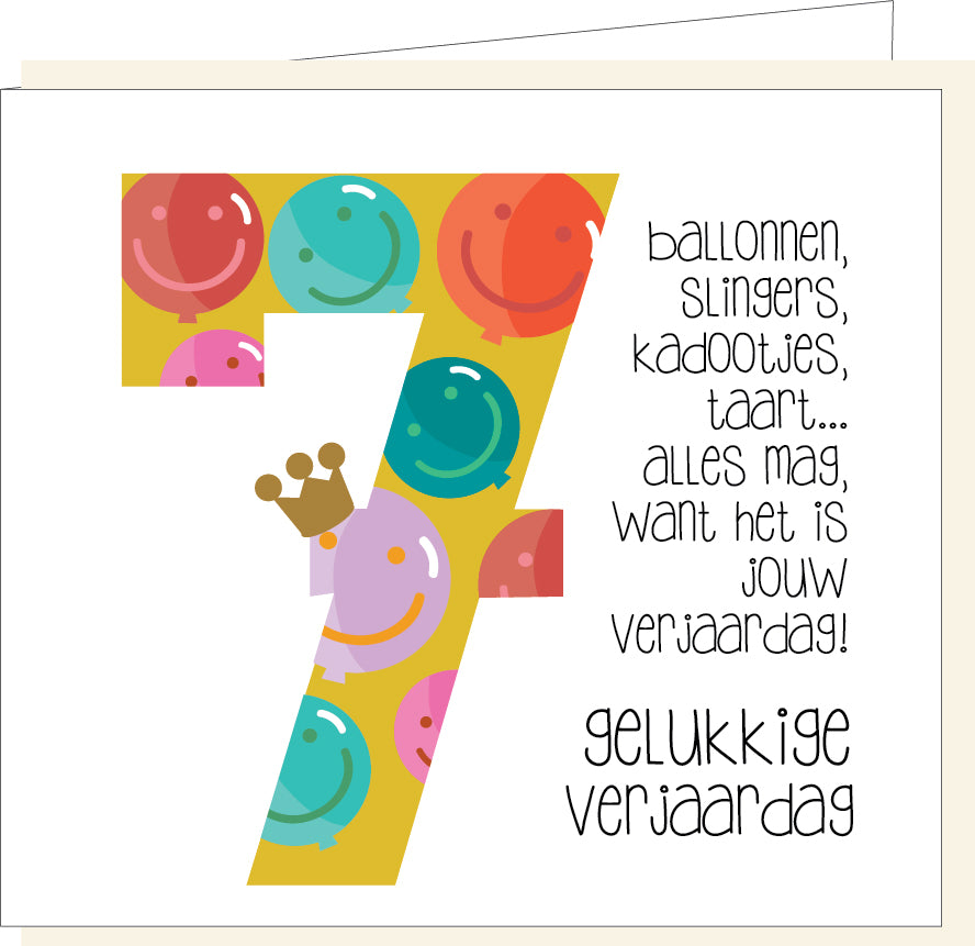 Wenskaart | 7 jaar