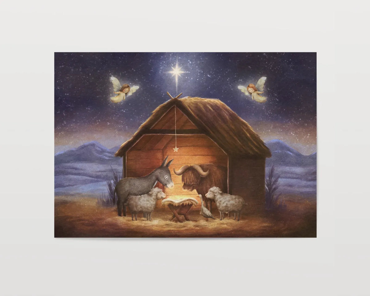 Ansichtkaart | Kerststal
