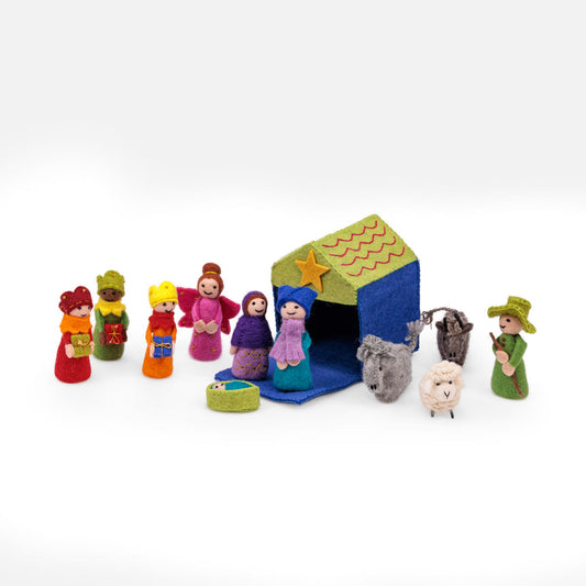Kerststal (Stal + 11 Figuren) | Multicolor