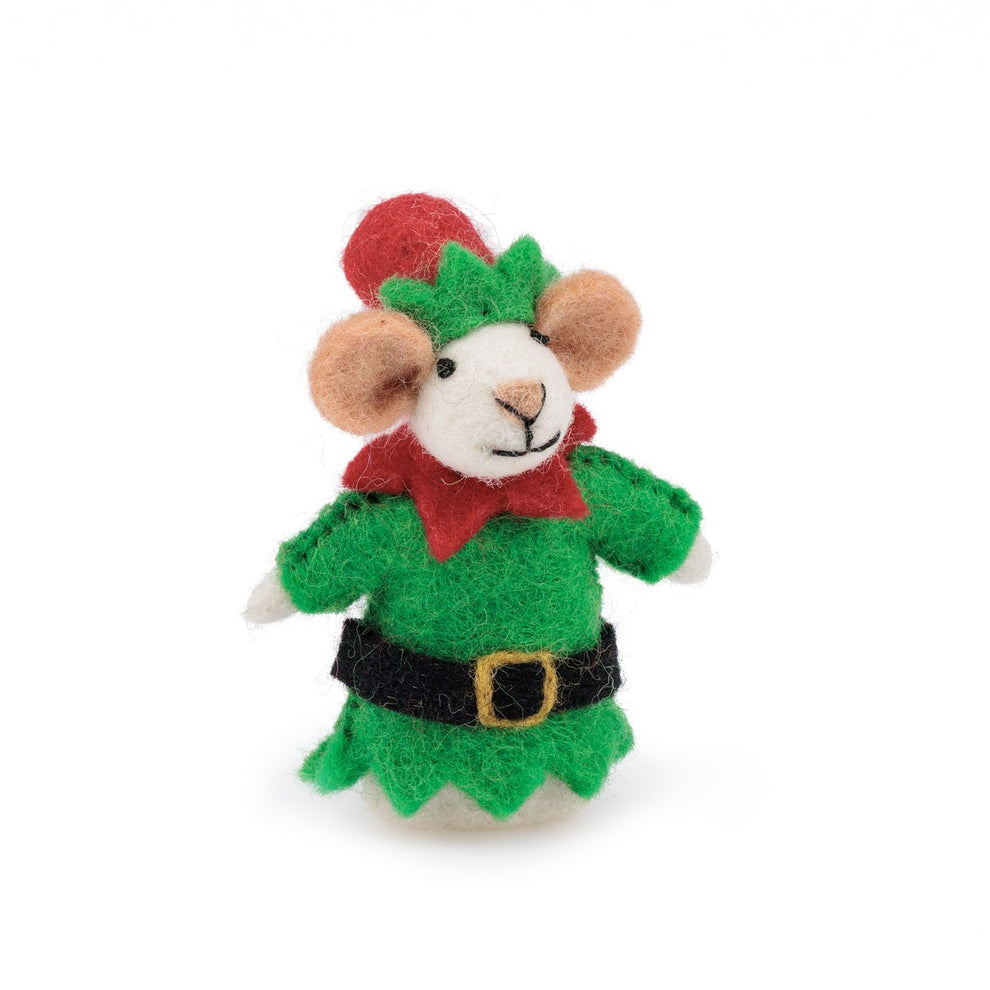 Vingerpopje | Kerstelf Muis