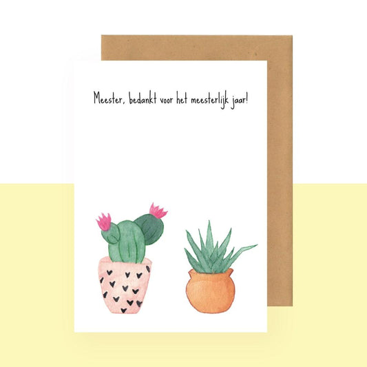Wenskaart | Meester, bedankt voor het meesterlijk jaar