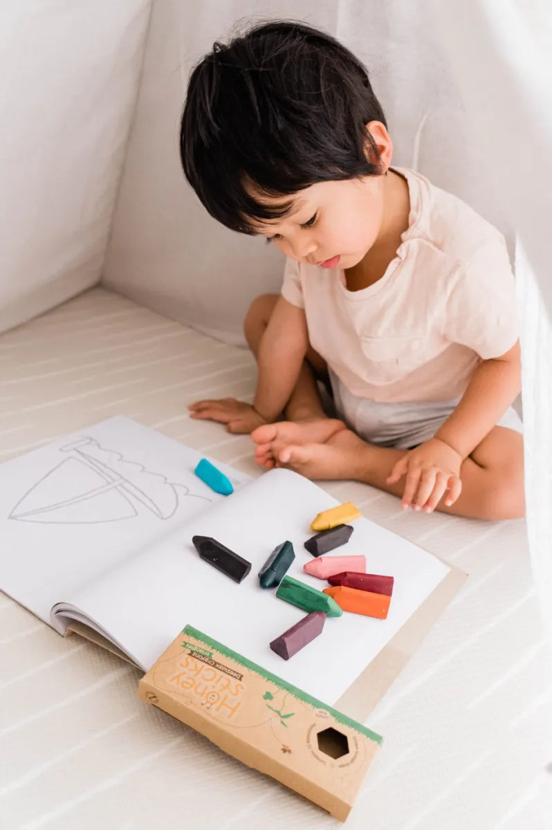 Natural Beeswax Crayons | Triangles