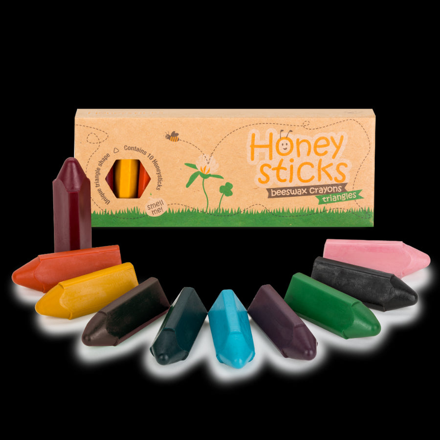 Natural Beeswax Crayons | Triangles