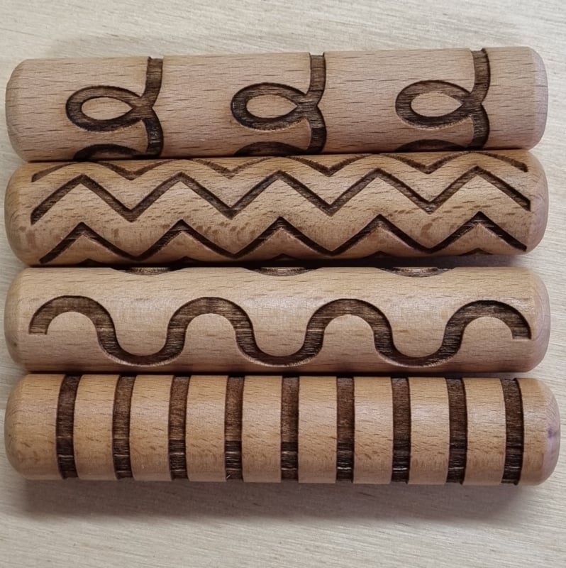 Rolstokken | Set van 4 patronen