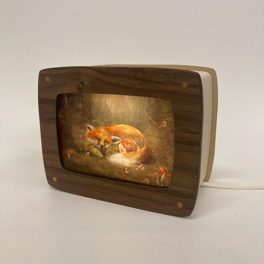 Kaartenlamp | Walnoot