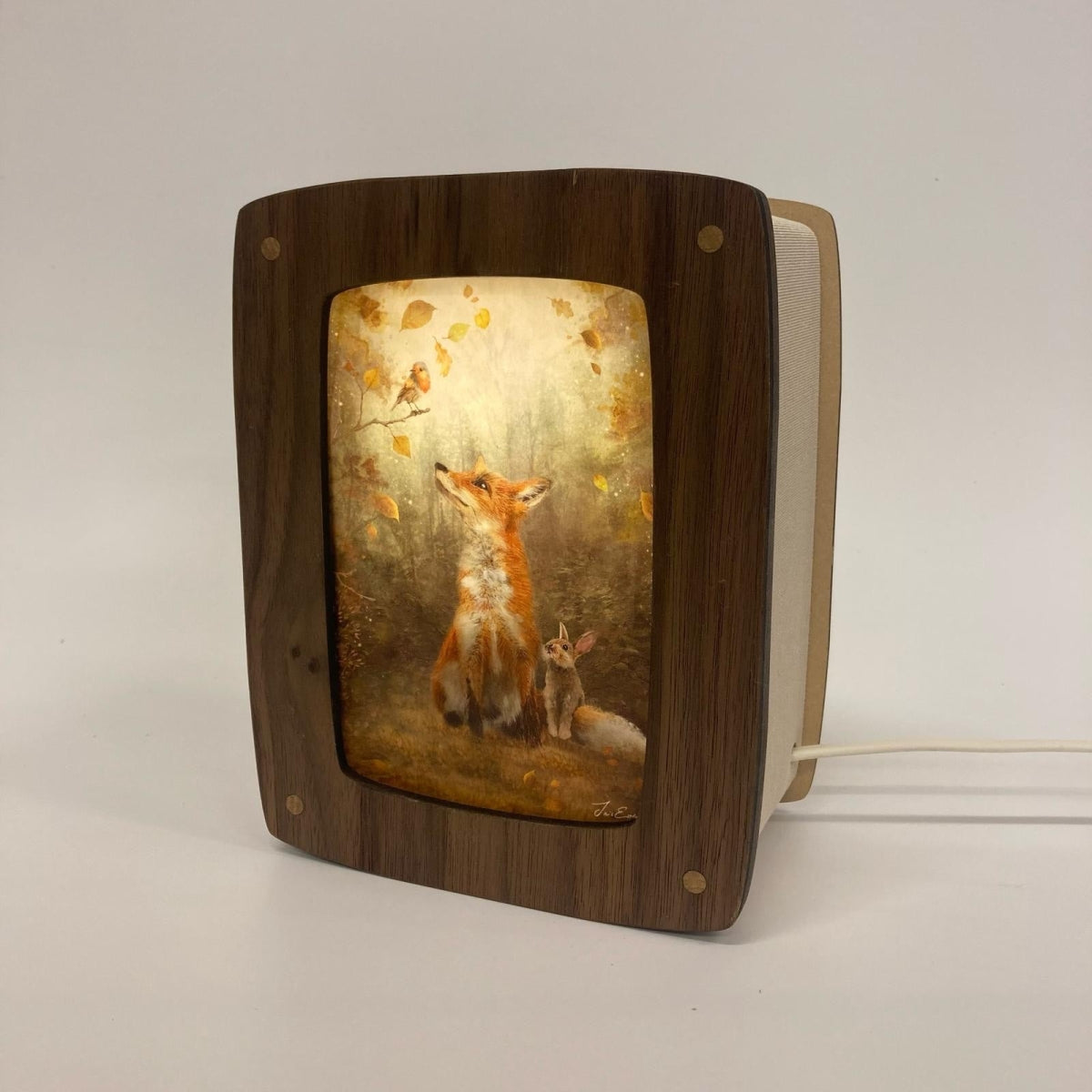 Kaartenlamp | Walnoot