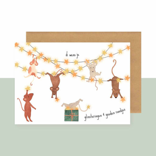 Wenskaart | Ik wens je glinsteringen & gouden randjes