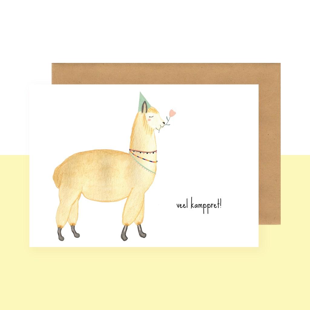 Wenskaart | Veel kamppret! (op = op)