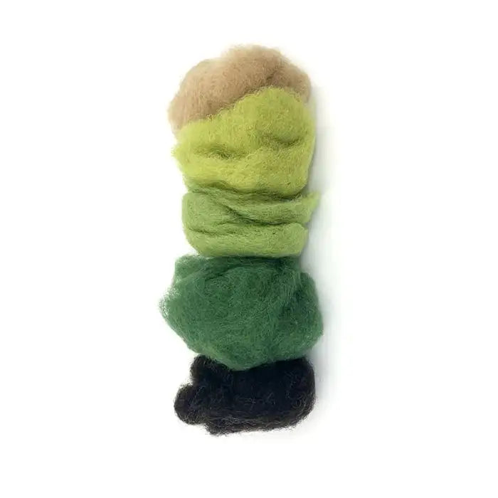 Sprookjeswol | Groene & Bruine Tinten (droogvilten)