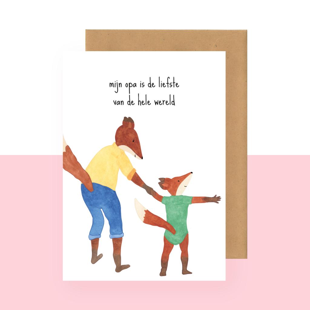 Wenskaart | Mijn opa is de liefste van de hele wereld