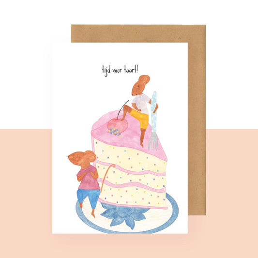 Wenskaart | Tijd voor taart