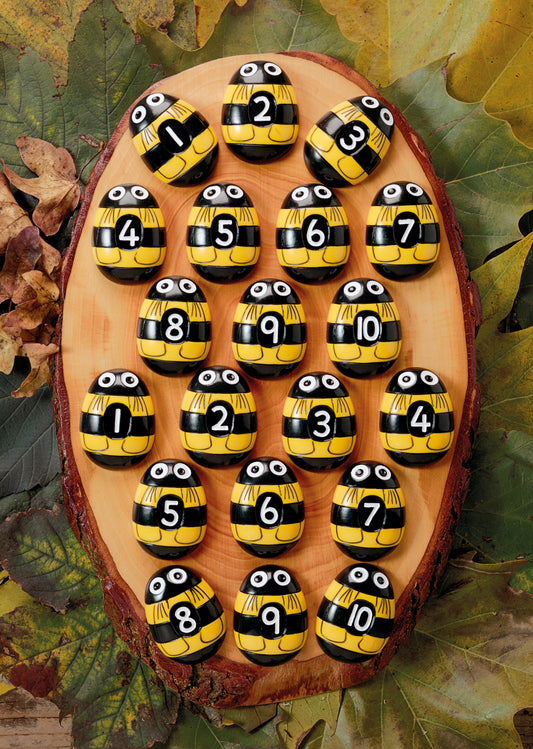Honey Bee Number Stones (20 stenen)