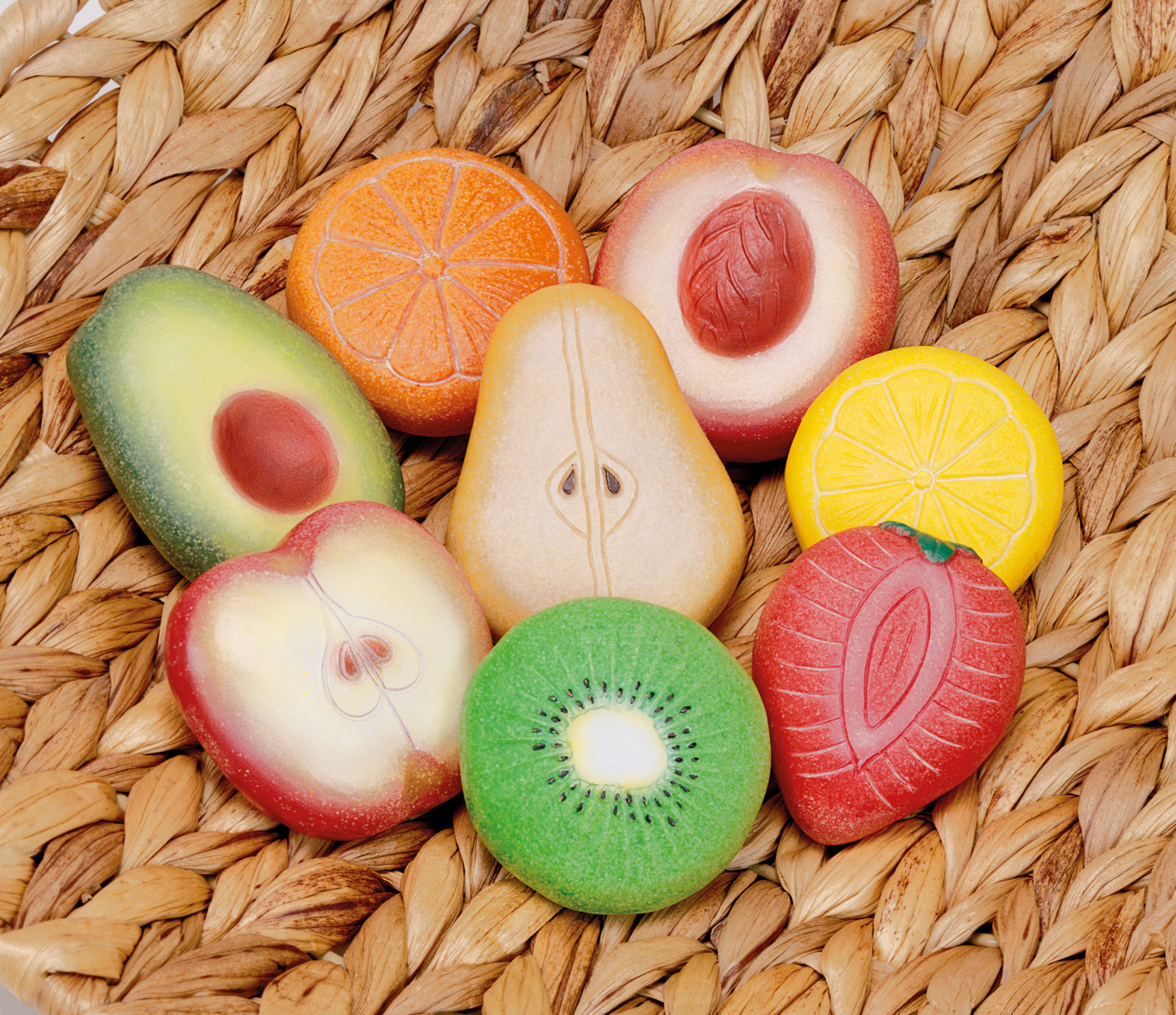 Sensory Play Stones 'Fruit' (8 vruchten)