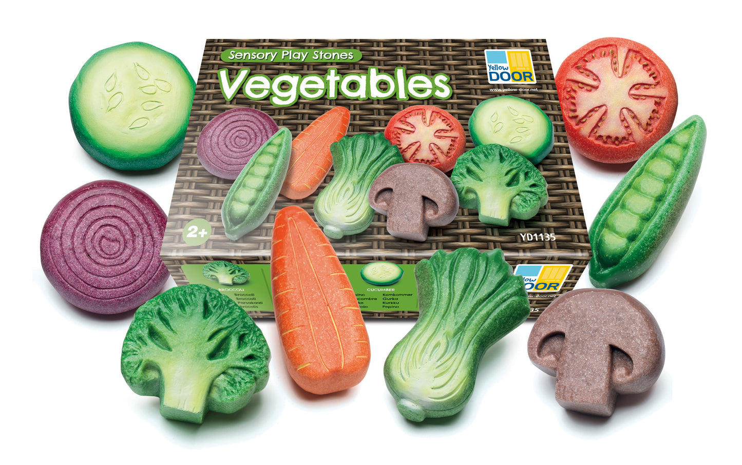 Sensory Play Stones 'Vegetables' (8 groenten)
